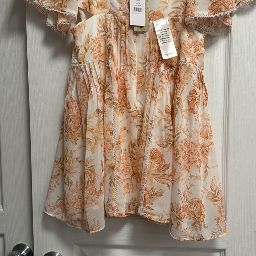 Brand New Ever New Jade Angel Sleeve Skater Mini - Picture 11 of 11
